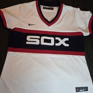 Nike Authentic Chicago White MLB White Sox Throwback Retro Jersey Men’s Sz L